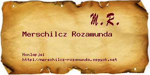 Merschilcz Rozamunda névjegykártya